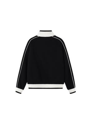 Raglan Track Jacket — Black