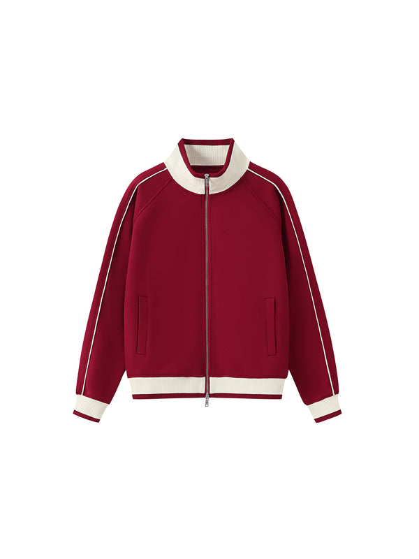 Raglan Track Jacket — Red