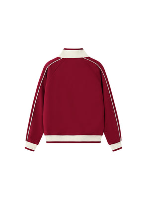 Raglan Track Jacket — Red