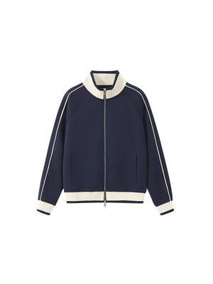 Raglan Track Jacket — Navy