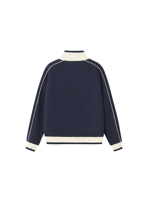 Raglan Track Jacket — Navy