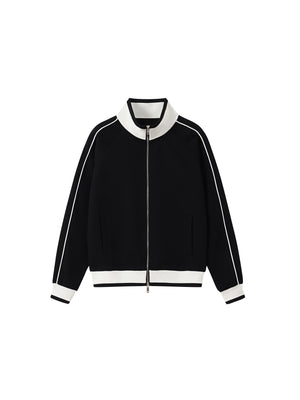 Raglan Track Jacket — Black