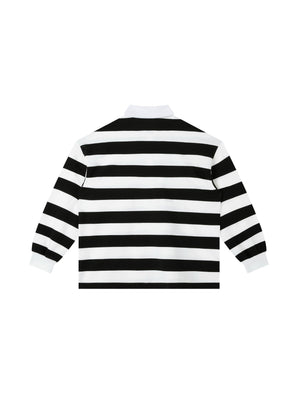Color Block Polo Shirt — White / Black