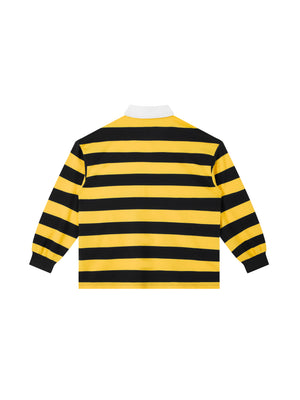 Color Block Polo Shirt — Yellow / Navy