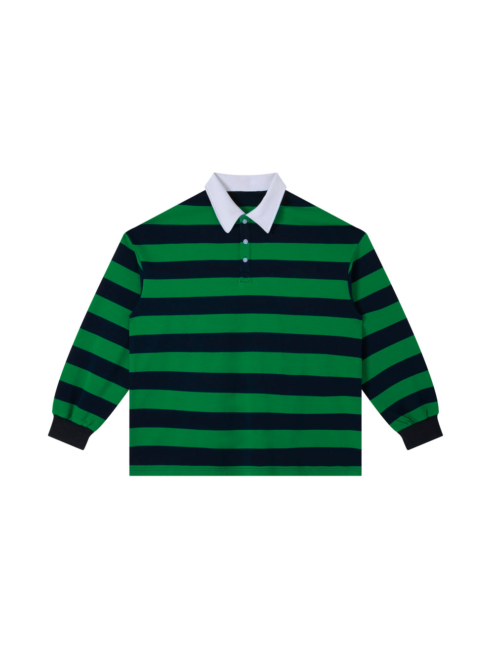 Color Block Polo Shirt — Green / Navy