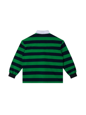 Color Block Polo Shirt — Green / Navy