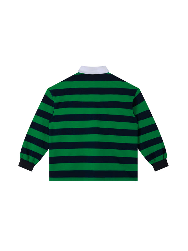 Color Block Polo Shirt — Green / Navy