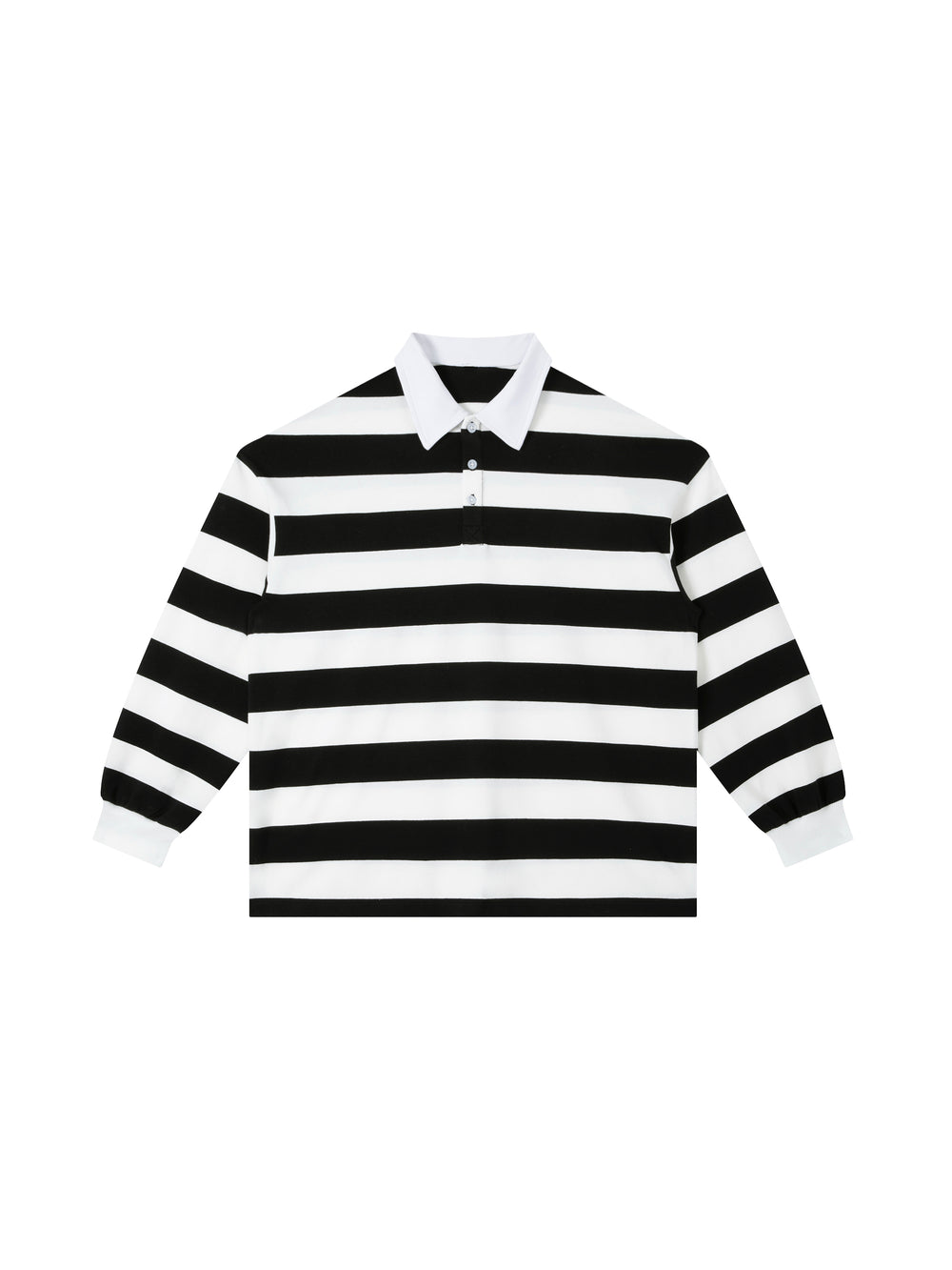 Color Block Polo Shirt — White / Black