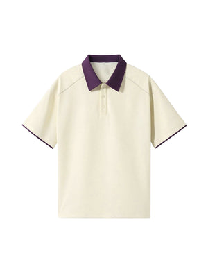 Raglan Polo Shirt — Apricot