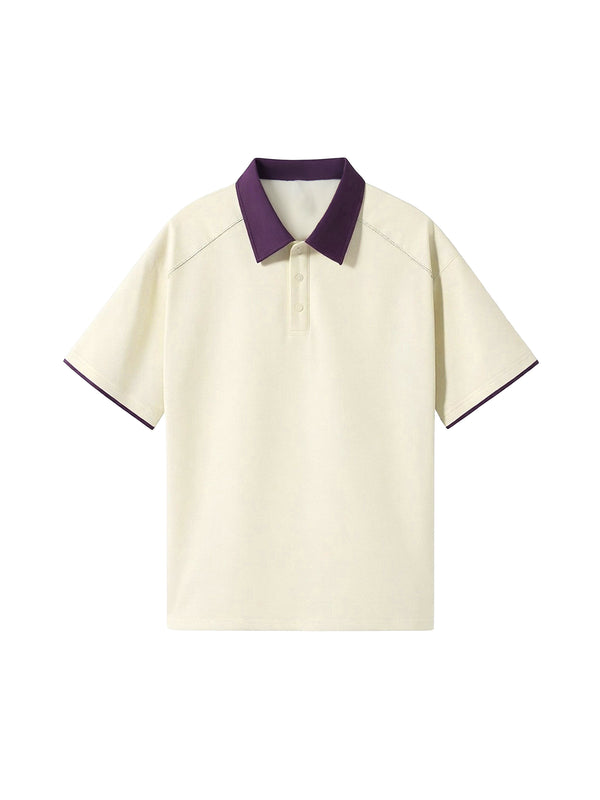 Raglan Polo Shirt — Apricot