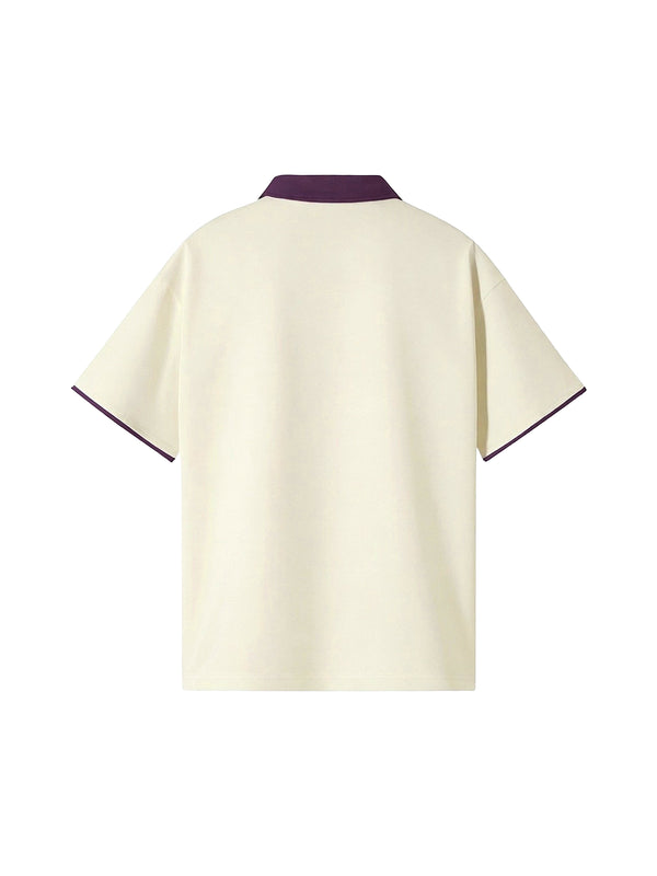 Raglan Polo Shirt — Apricot