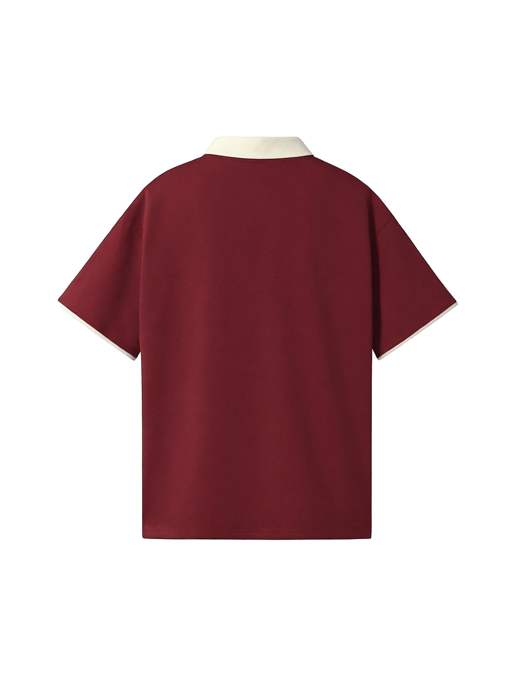 Raglan Polo Shirt — Wine Red