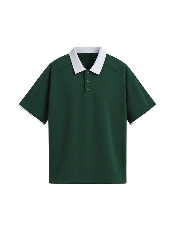 Raglan Polo Shirt - Dark Green