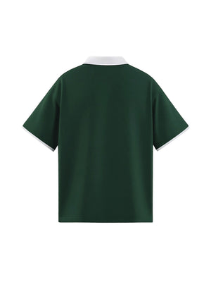 Raglan Polo Shirt - Dark Green