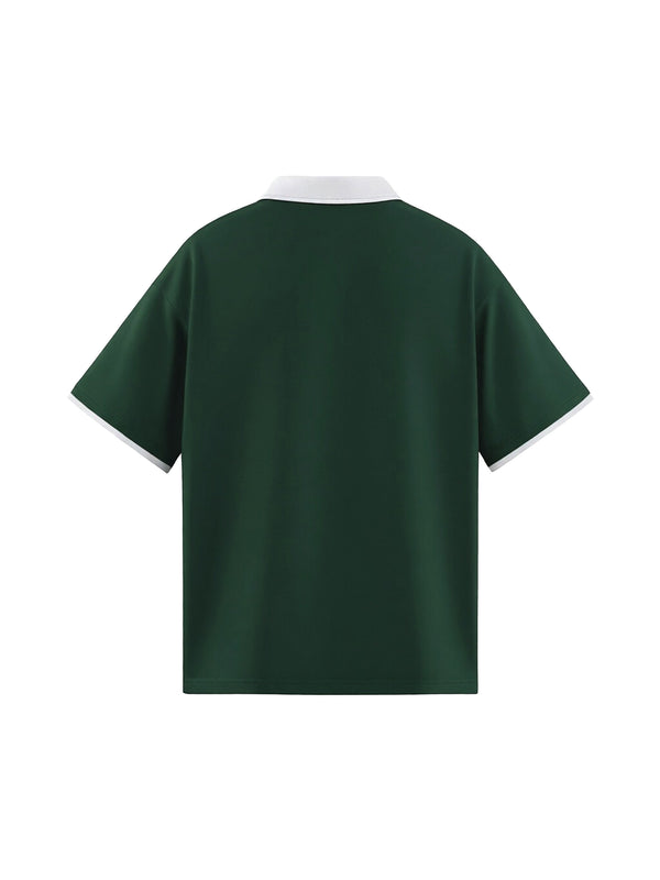 Raglan Polo Shirt - Dark Green