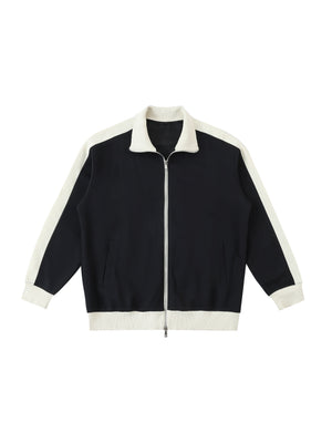 Trim Track Jacket — Black / Apricot