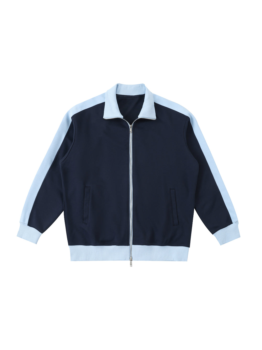Trim Track Jacket — Navy / Sky Blue