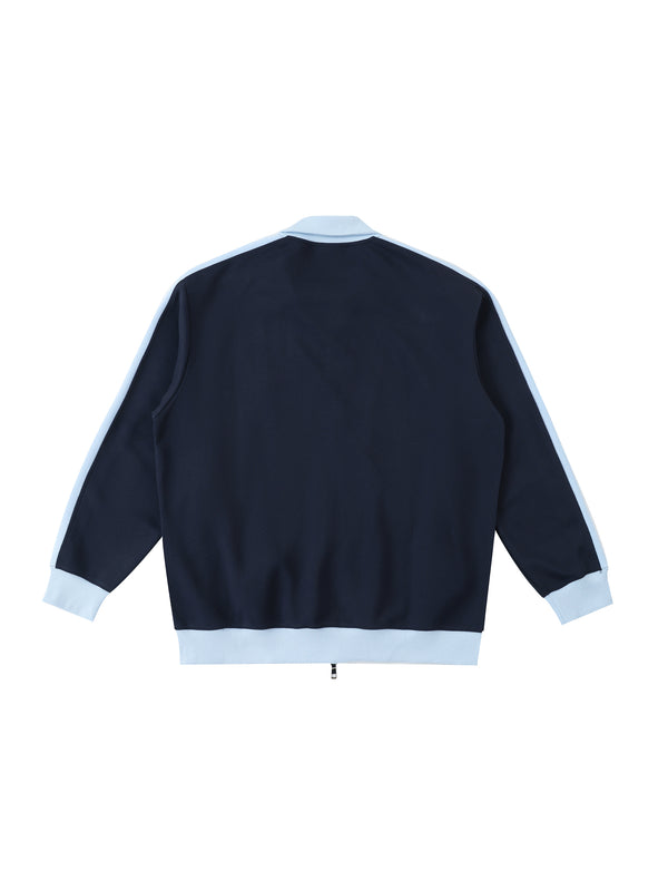 Trim Track Jacket — Navy / Sky Blue