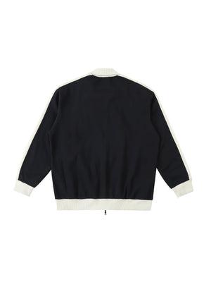 Trim Track Jacket — Black / Apricot