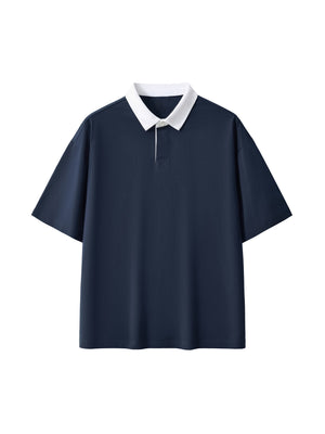 Contrast Polo Shirt — Navy