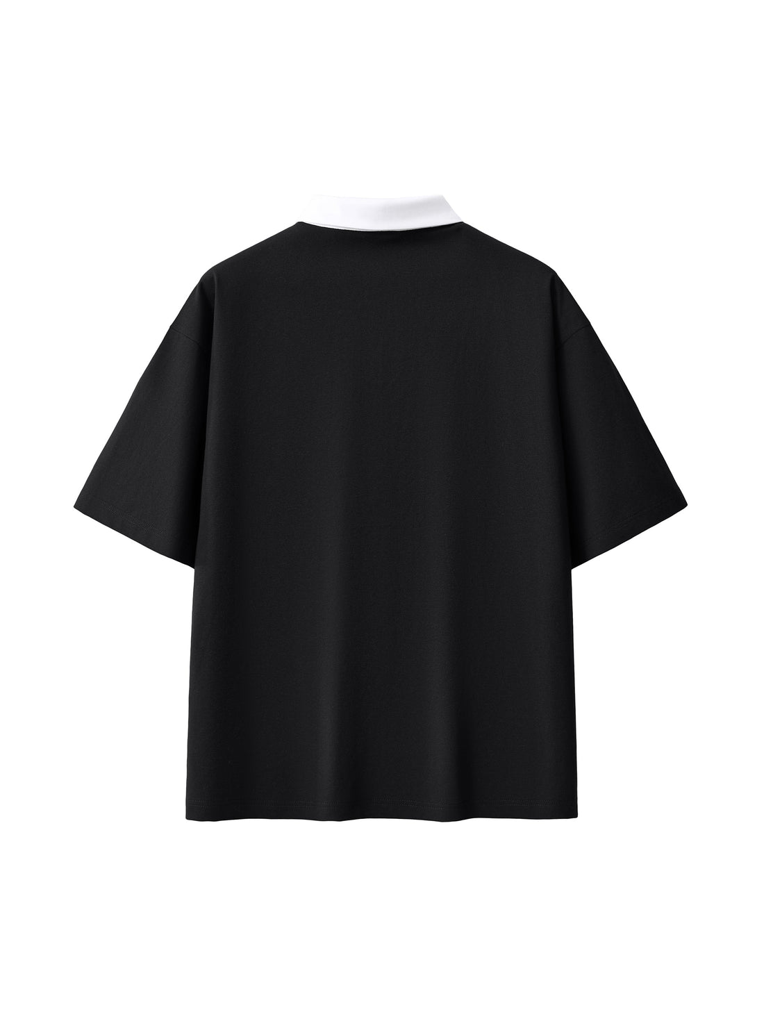 Contrast Polo Shirt — Black
