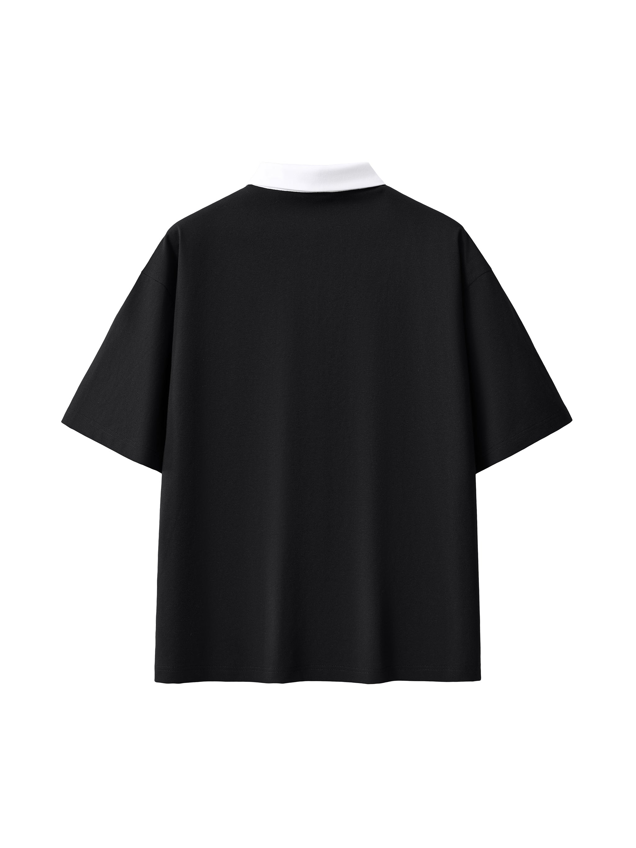 Contrast Polo Shirt — Black