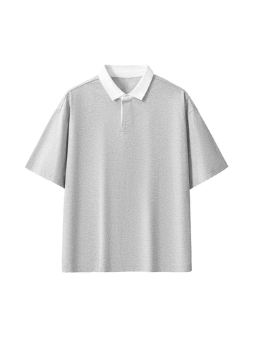 Contrast Polo Shirt — Gray