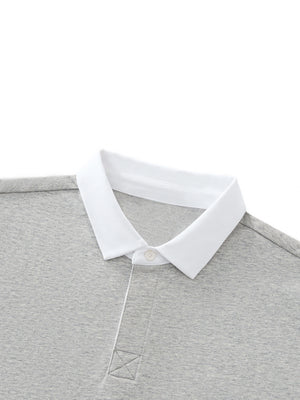 Contrast Polo Shirt — Gray