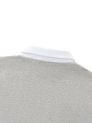 Contrast Polo Shirt — Gray