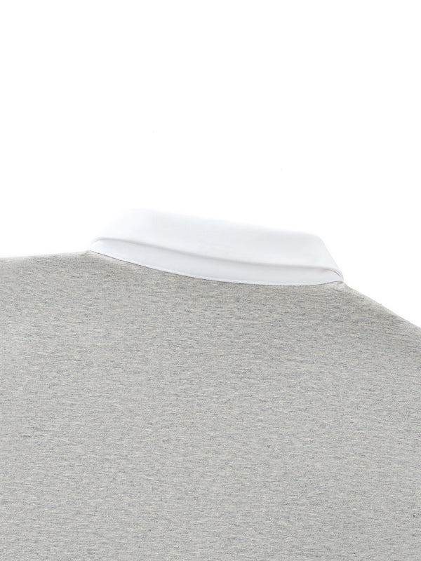 Contrast Polo Shirt — Gray