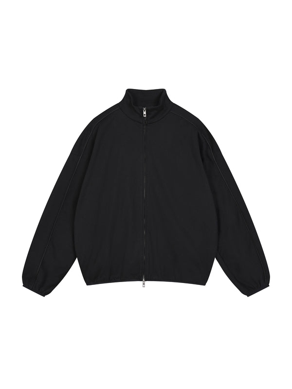 Stand Collar Jacket — Black