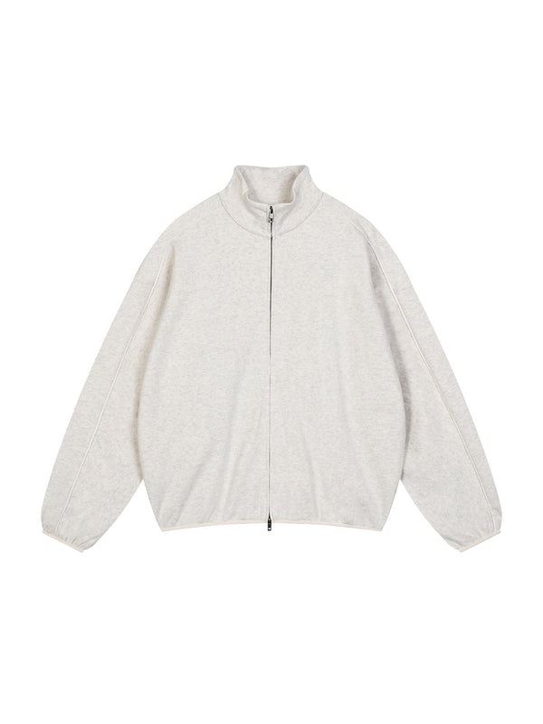Stand Collar Jacket — Oat Gray