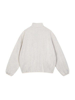 Stand Collar Jacket — Oat Gray