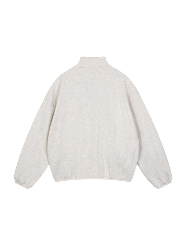 Stand Collar Jacket — Oat Gray