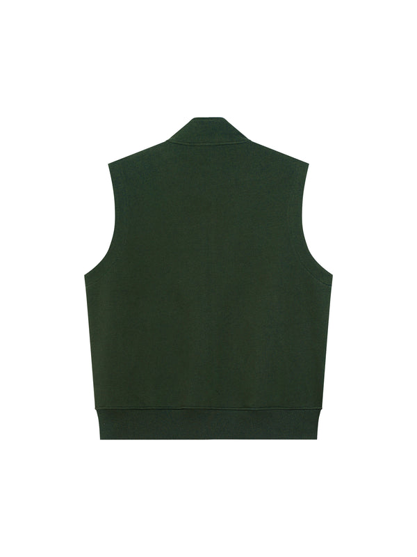 Zip Vest — Dark Green