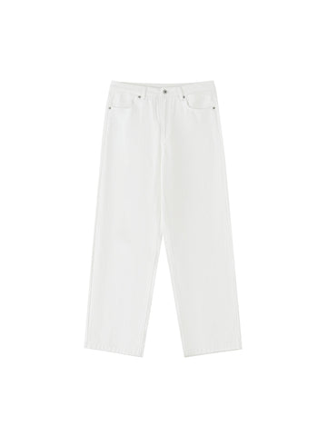 Straight Leg Pants — White