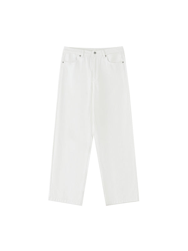 Straight Leg Pants — White
