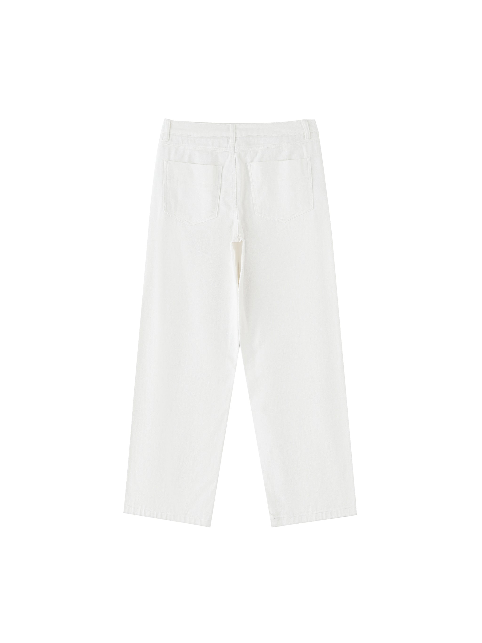 Straight Leg Pants — White