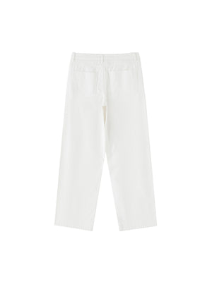 Straight Leg Pants — White