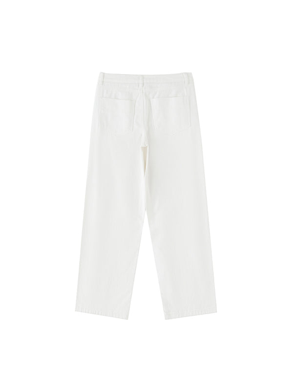 Straight Leg Pants — White