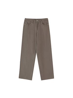 Straight Leg Pants — Light Coffee