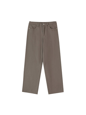 Straight Leg Pants — Light Coffee