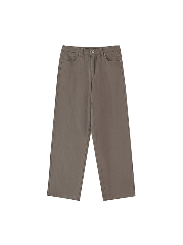 Straight Leg Pants — Light Coffee