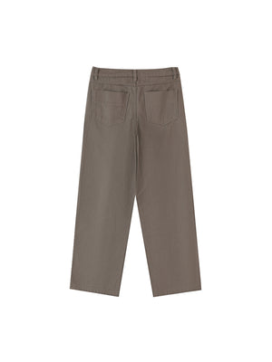 Straight Leg Pants — Light Coffee