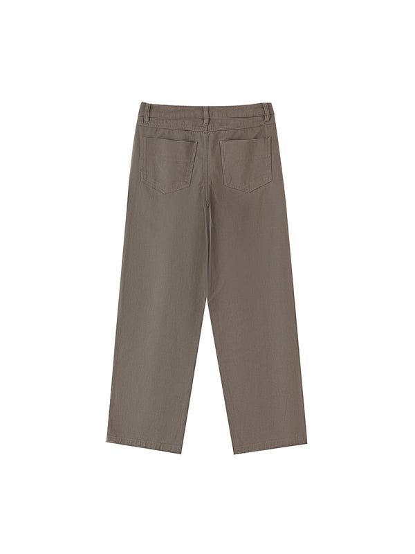 Straight Leg Pants — Light Coffee
