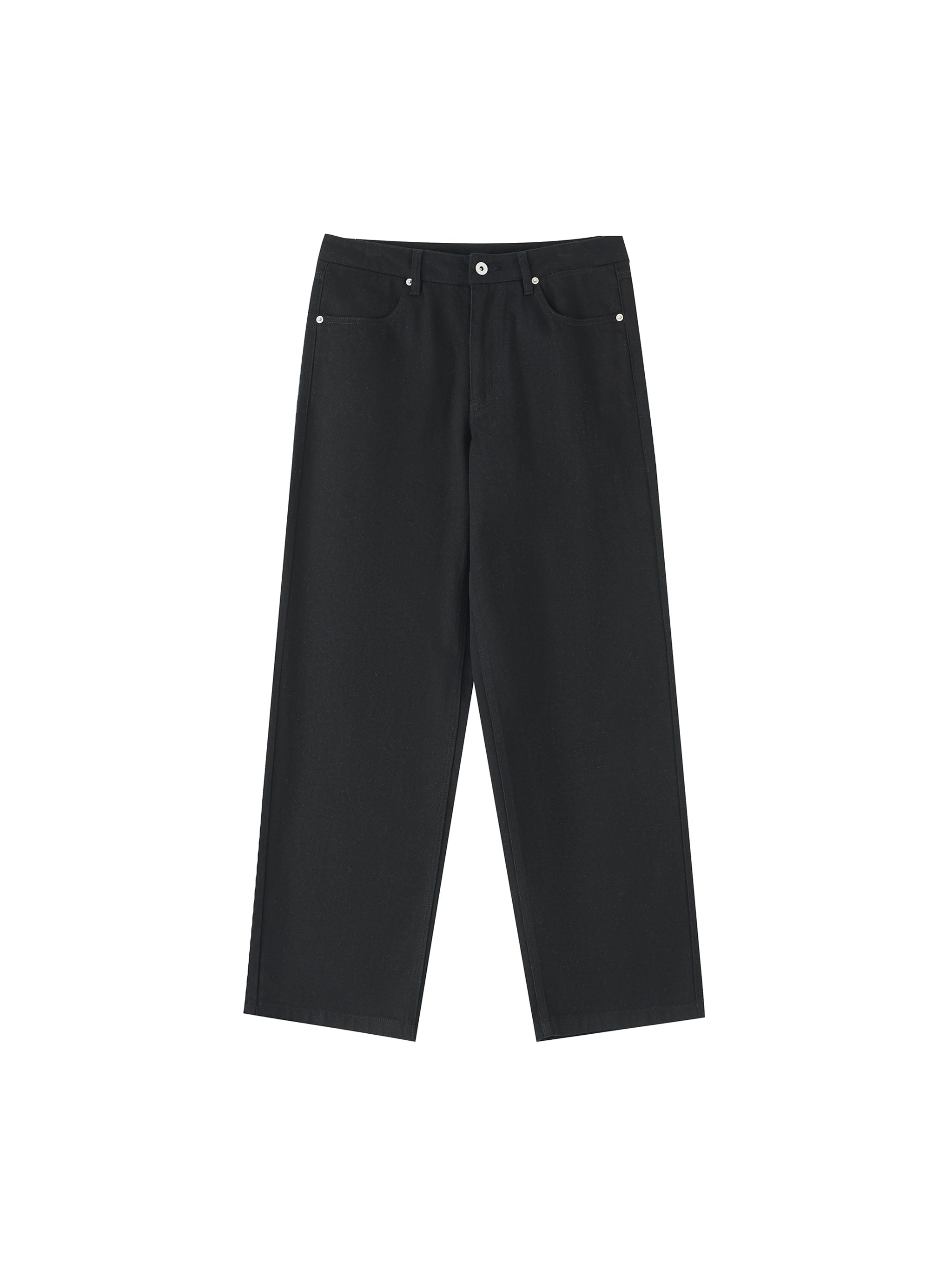 Straight Leg Pants — Black
