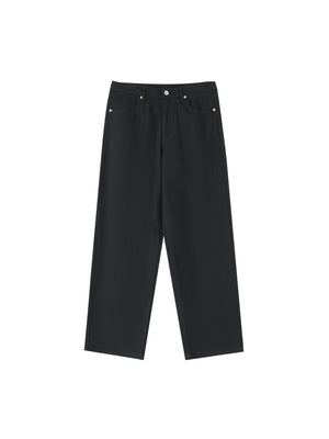Straight Leg Pants — Black