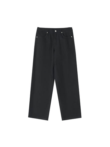 Straight Leg Pants — Black