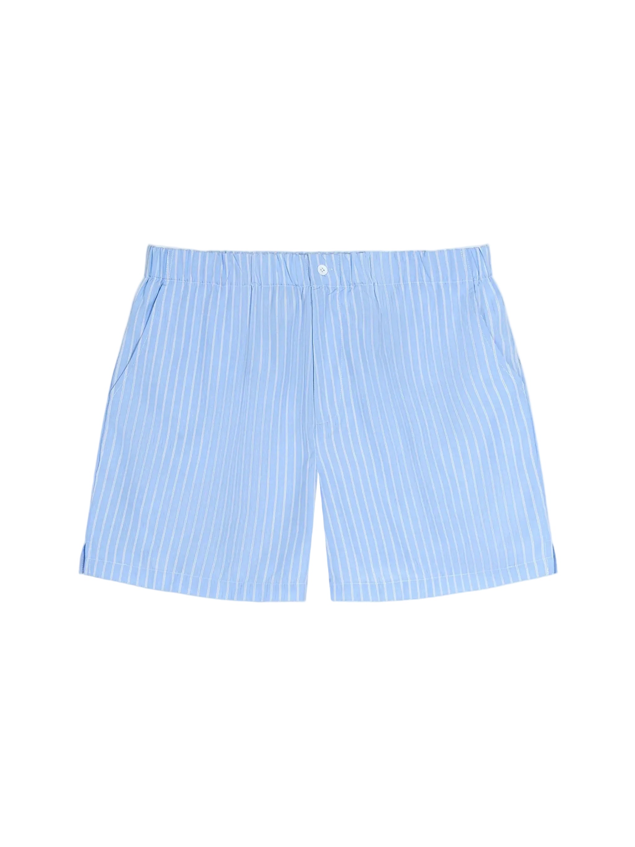 Striped Elastic Waist Shorts