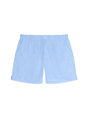 Striped Elastic Waist Shorts